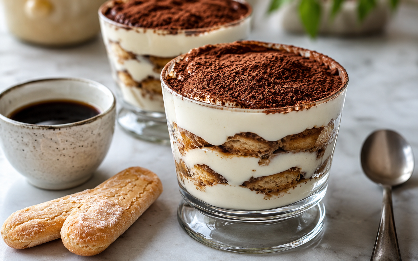 Deser tiramisu w pucharkach bez pieczenia