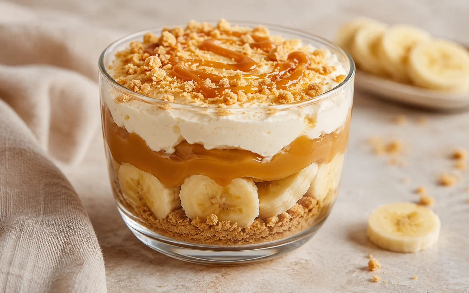 Pucharek banoffee bez pieczenia